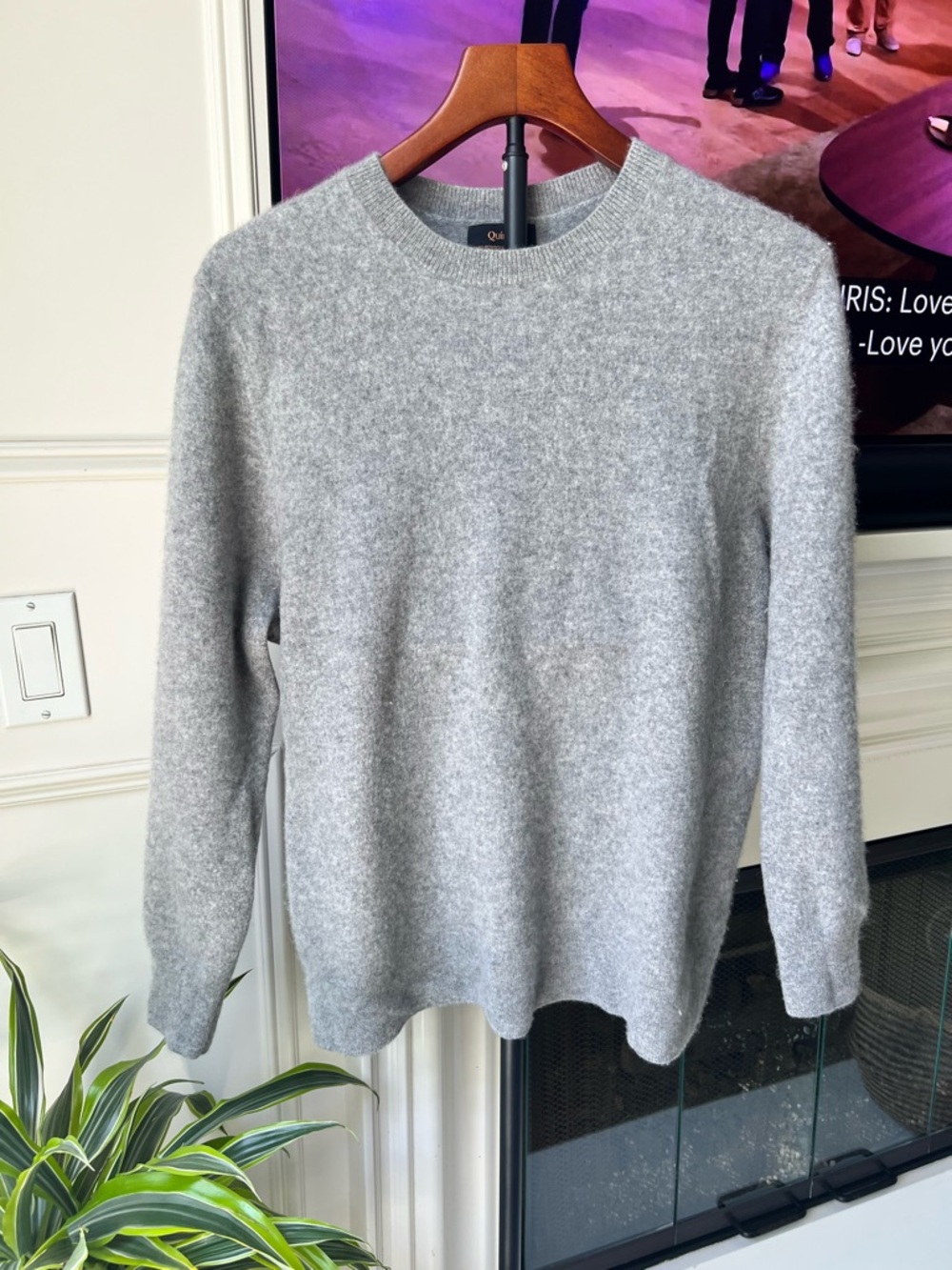 Quince Light Gray Cashmere Sweater